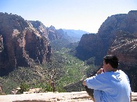 Looking down Zion Canyon